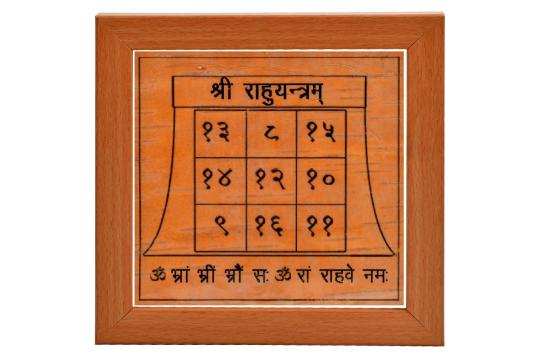 Shree Rahu Yantram on Bhojpatra 5 inches-With Frame